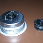 Unscrewed Portafilter Bottom Unscrewed Portafilter Bottom